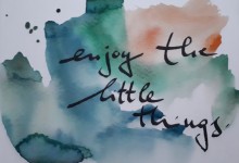 enjoy / Aquarell auf Postkarte / 2017 / 105x148mm