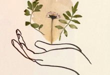 hand herz mit gänseblümchen